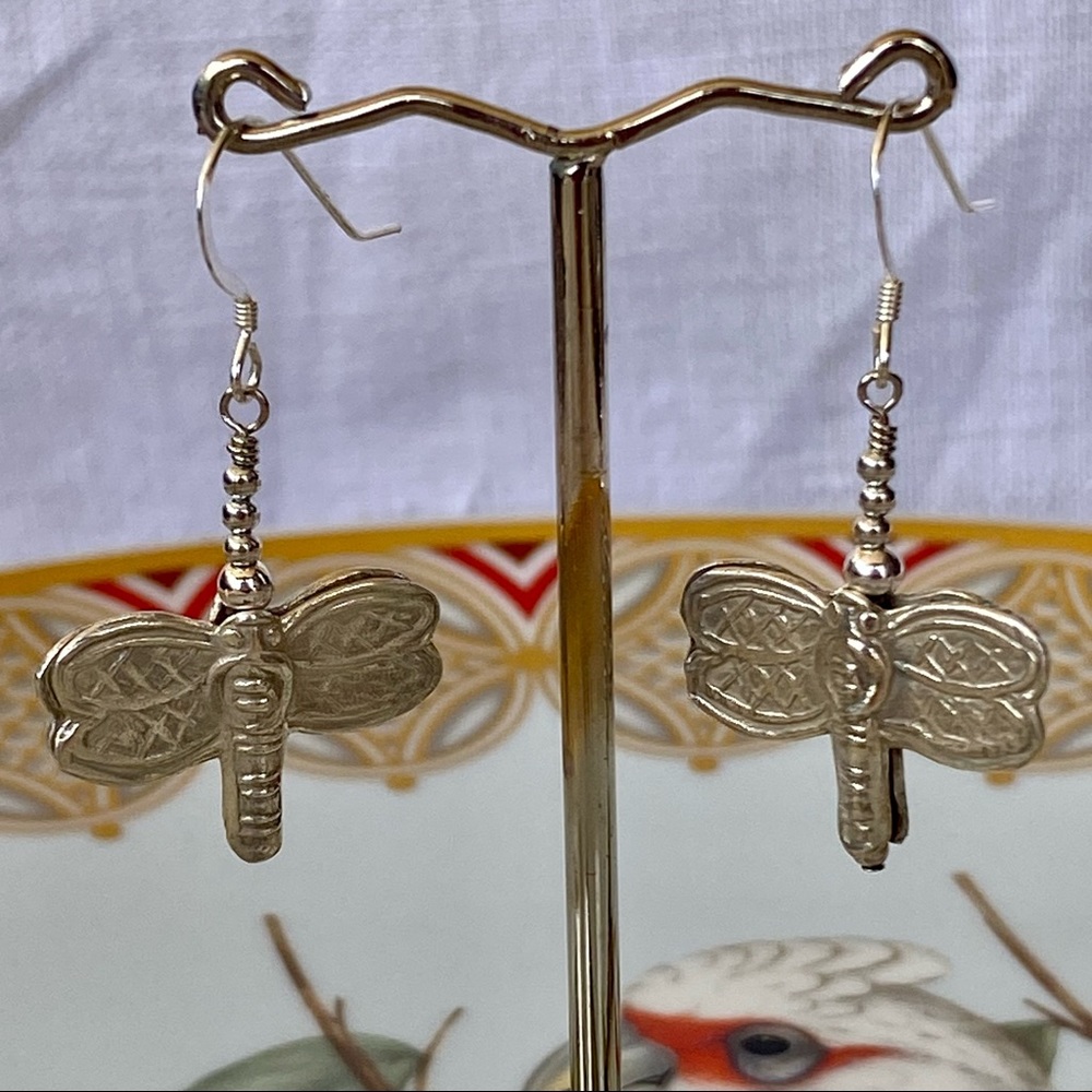 NEW Handcrafted Dragonfly Earrings in Sterling Silver